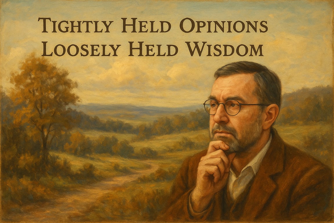 Tightly Held Opinions, Loosely Held Wisdom