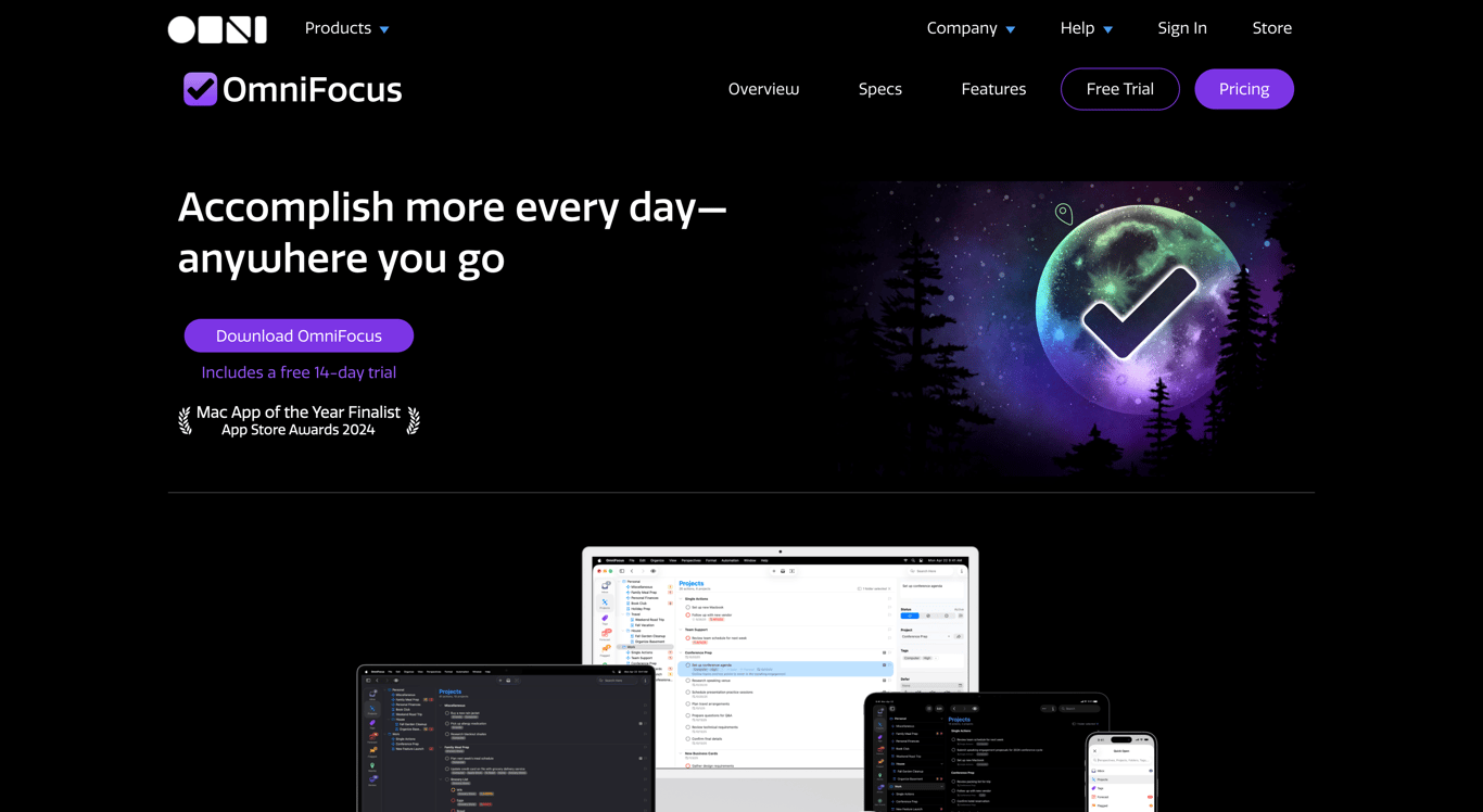 Omnifocus Home Page