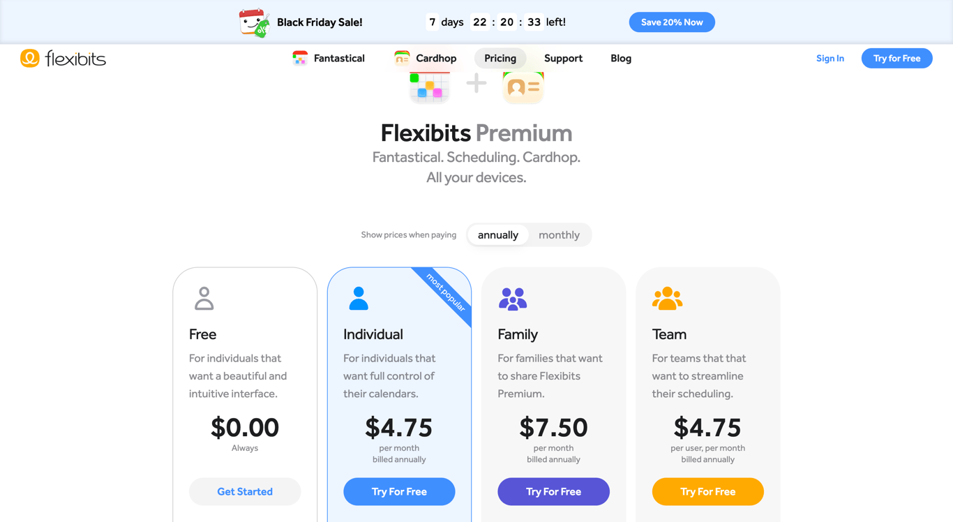 Fantastical Pricing details
