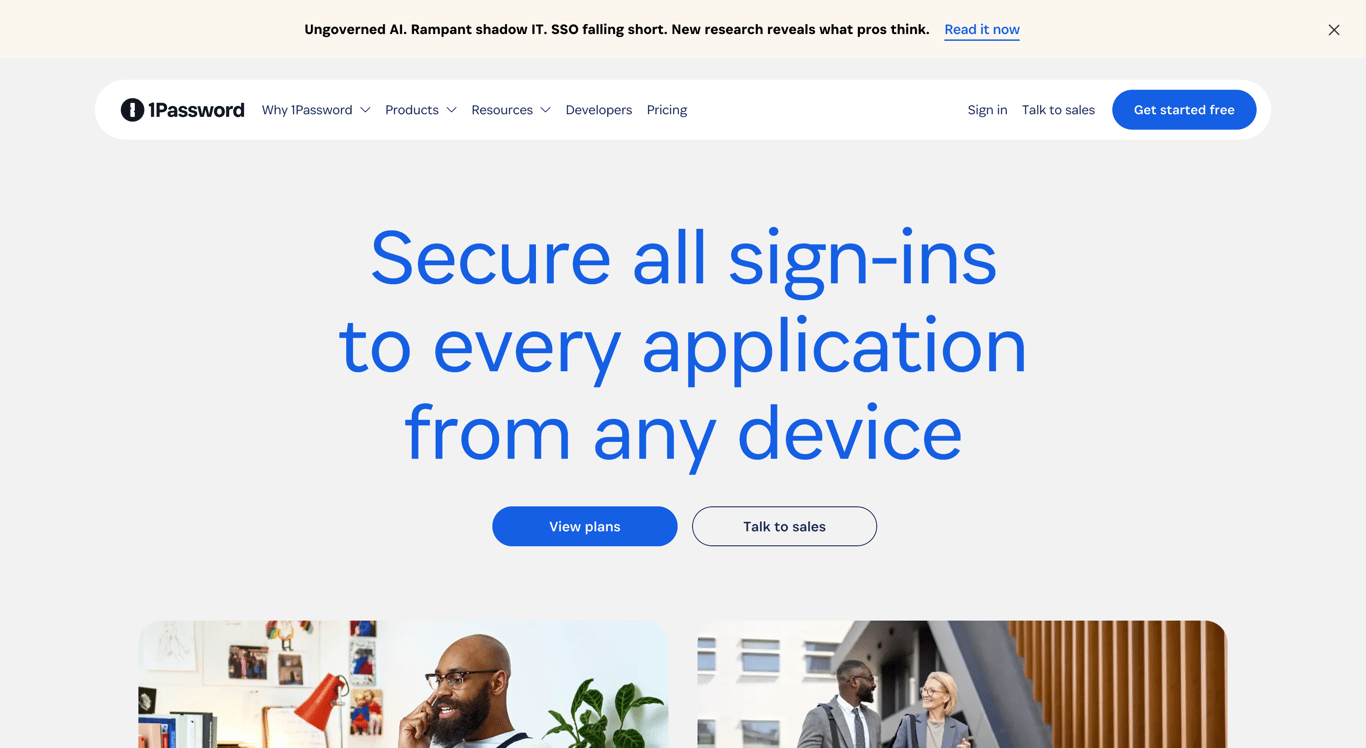 1Password Home Page