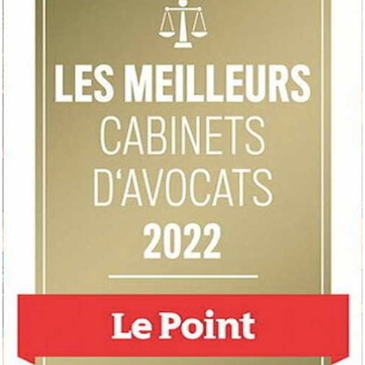 Logo Le Point classement avocats - Cabinet Bertrand note maximale 5/5 droit du sport 2022-2023