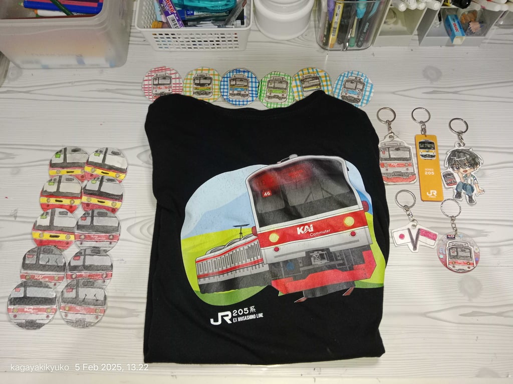 btw ini merchnya JR 205 (beli dan juga bikin sih) (Dokumentasi Pribadi)