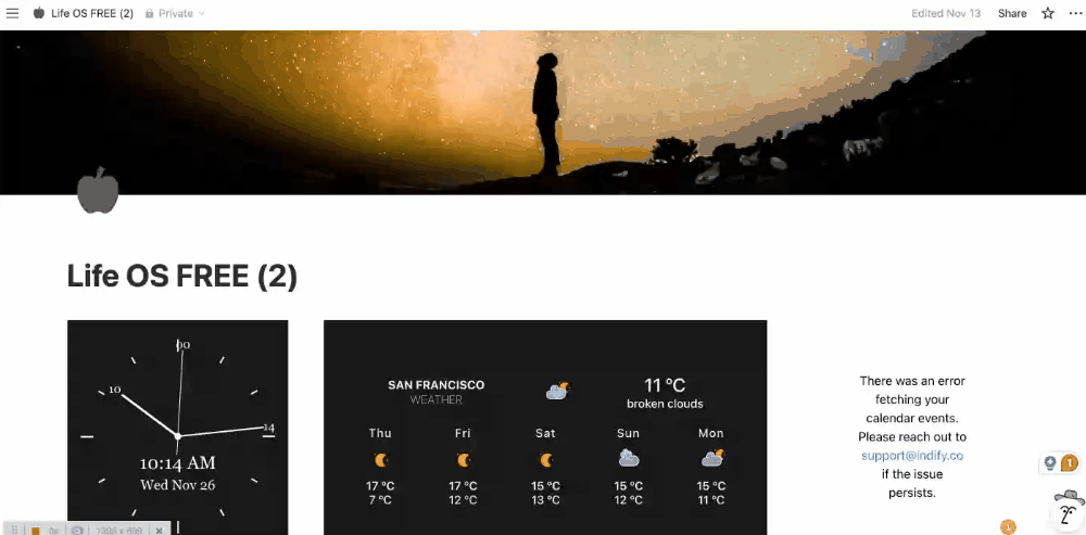 Notion Publish dialog box