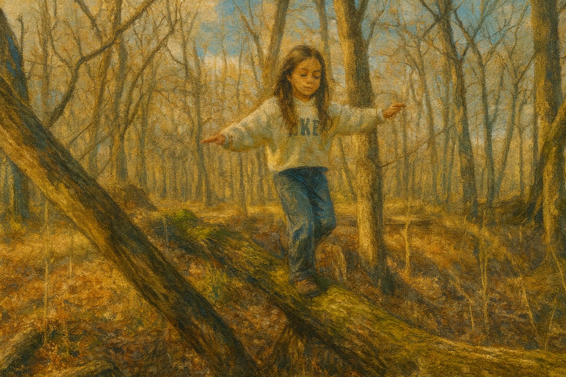 Momentum in the Woods: A Parenting Lesson About Balance and Moving Forward