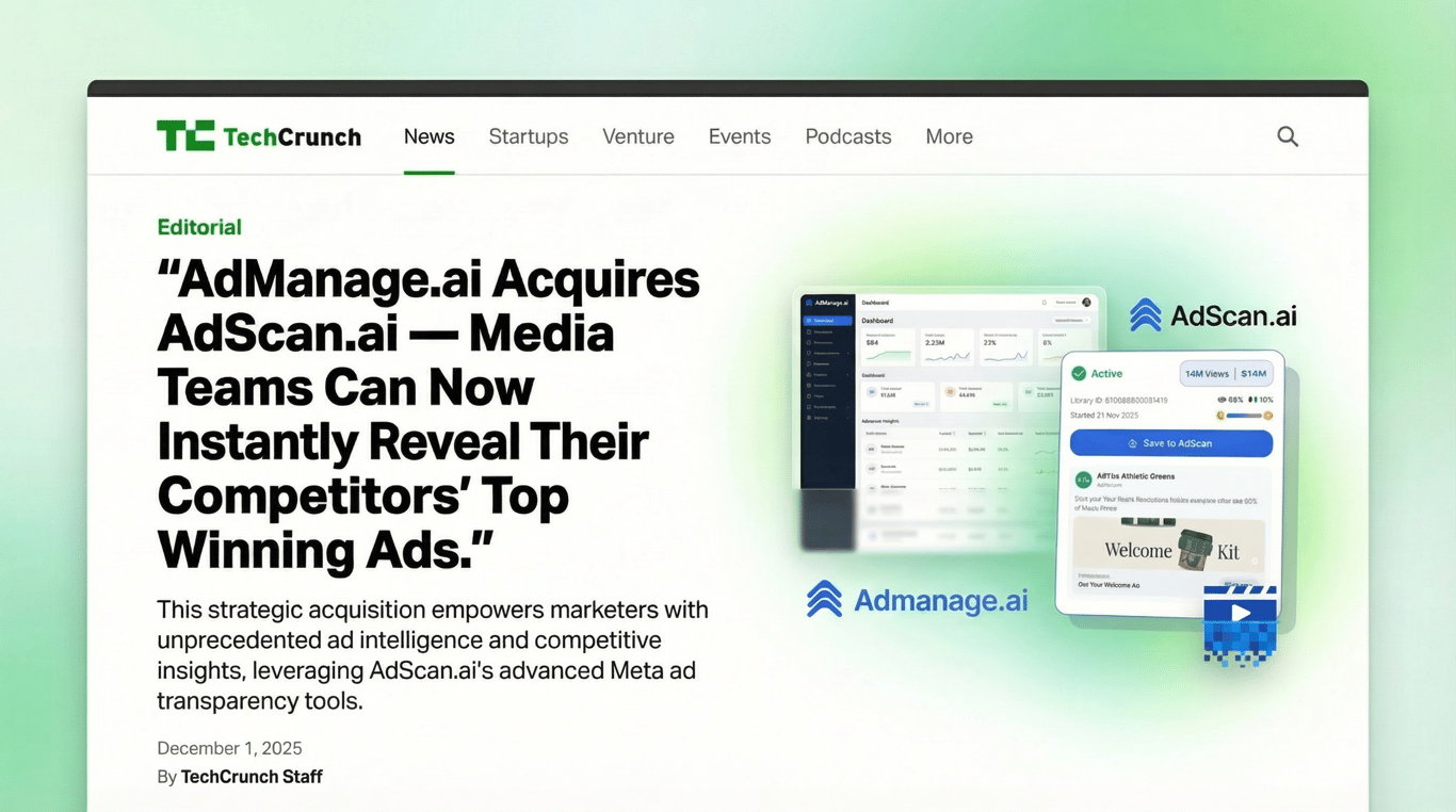 AdScan.ai acquired by AdManage.ai for undisclosed amount