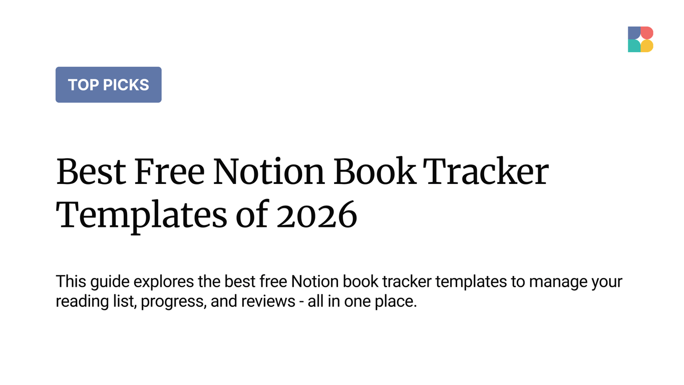 12 Best Free Notion Book Tracker Templates of 2026