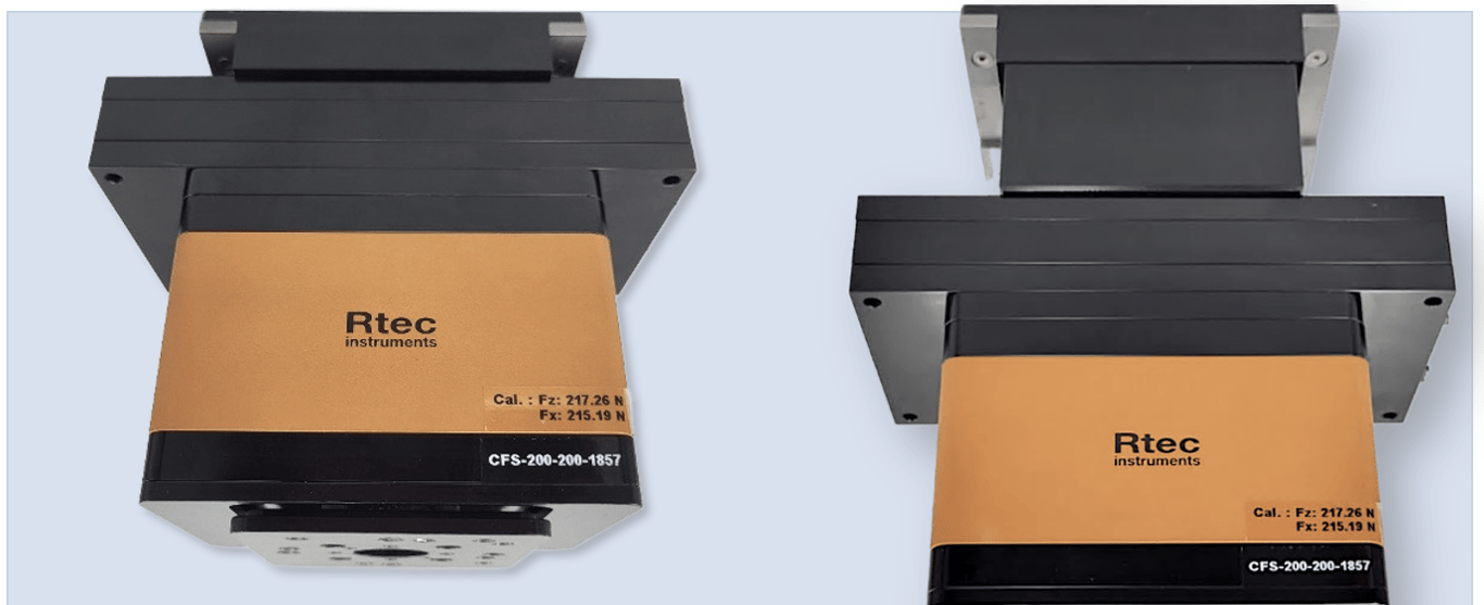 Without extension block (left) and with extension block (right)