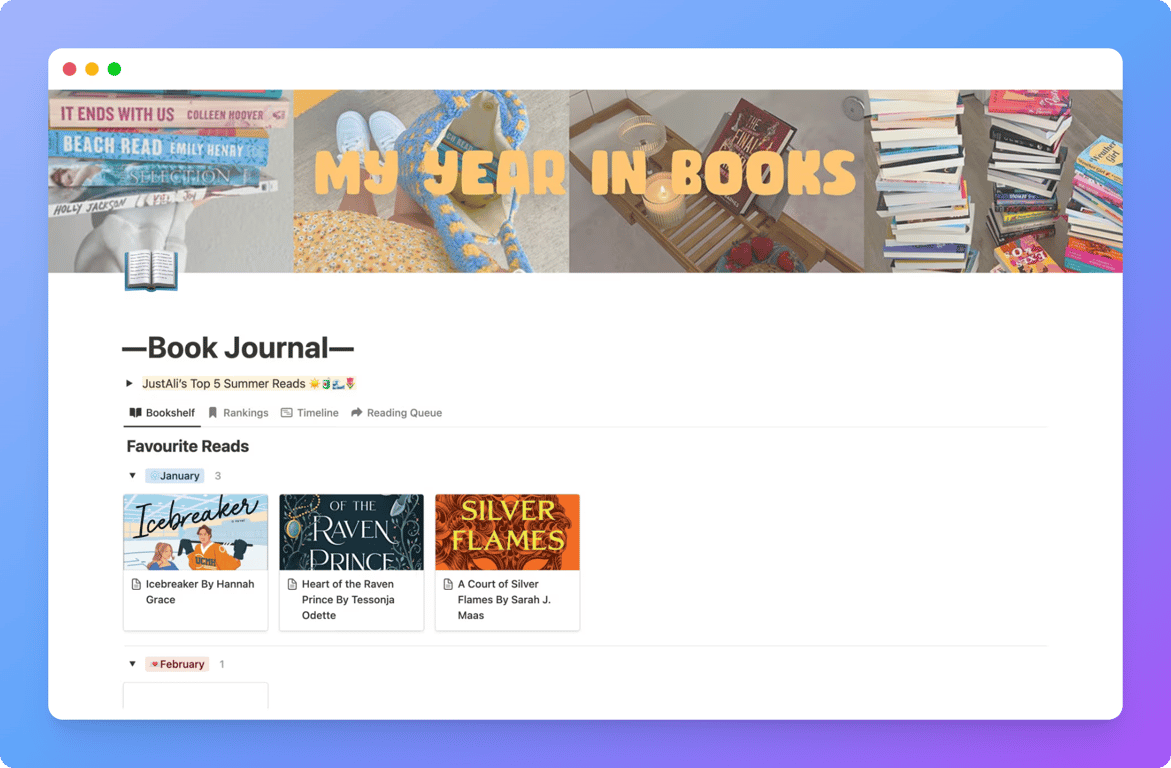 Book Journal by JustAli