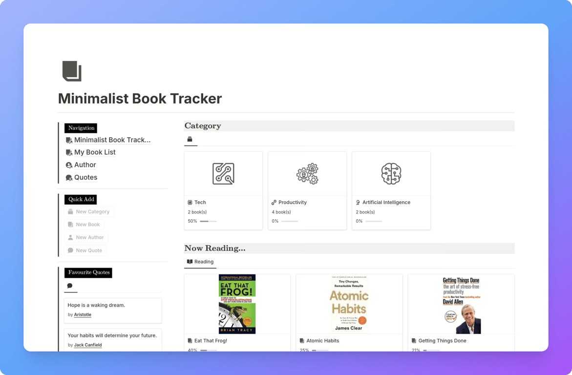 Minimalist Tracker by HeyAlbert