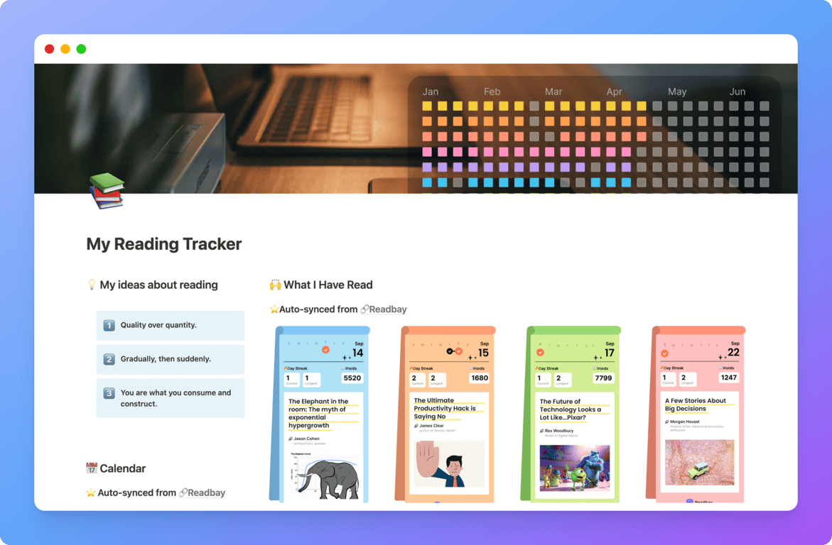 Reading Tracker by Ouyang