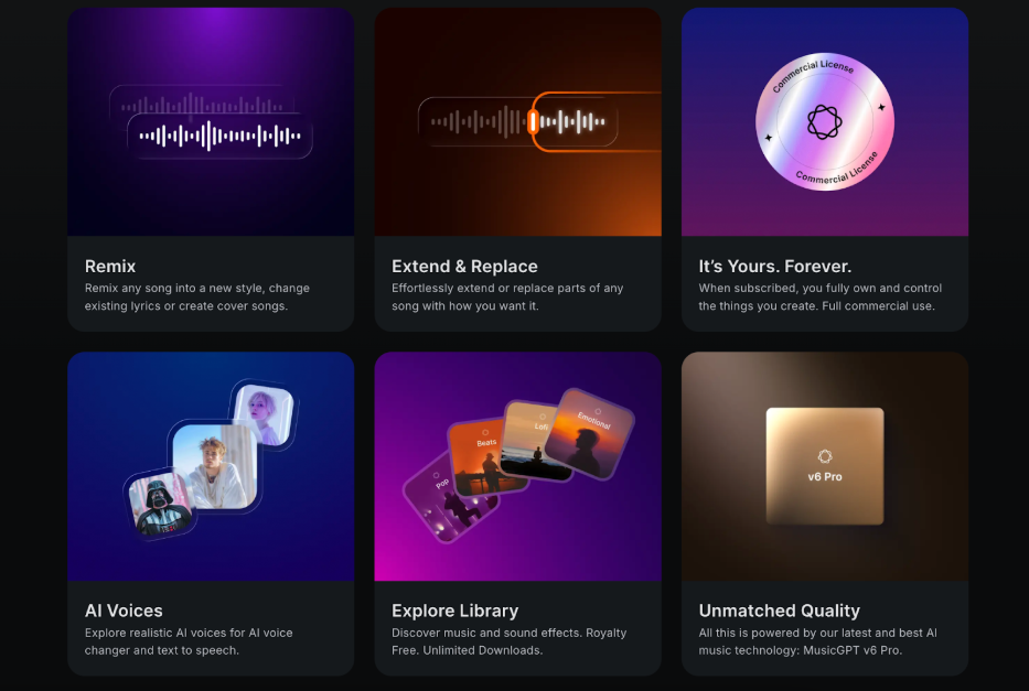 MusicGPT tool interface of the AI music maker