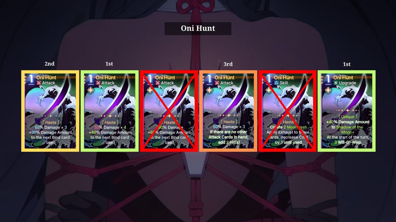 Oni Hunt is your secondary generator and damage contributor.