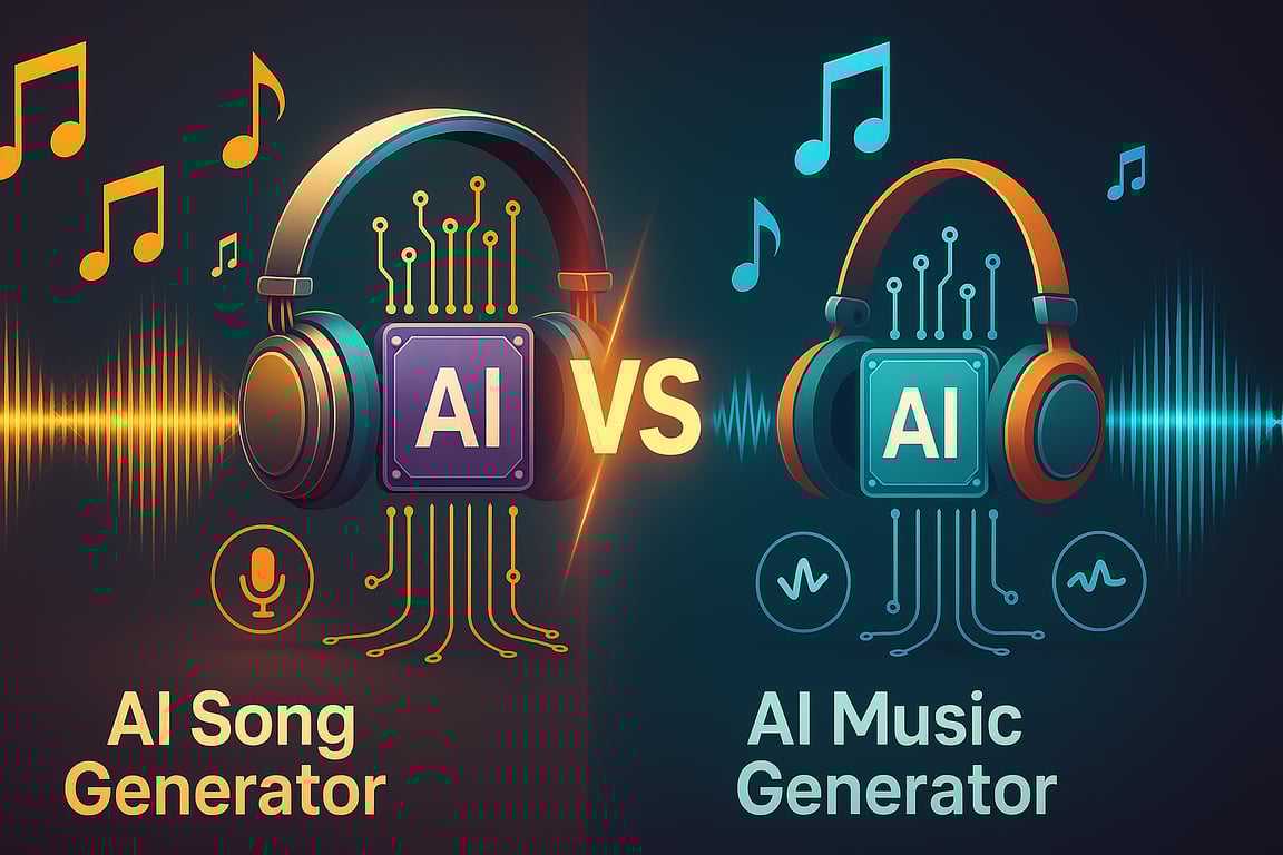 AI Song Generator vs AI Music Generator Explained for Creators