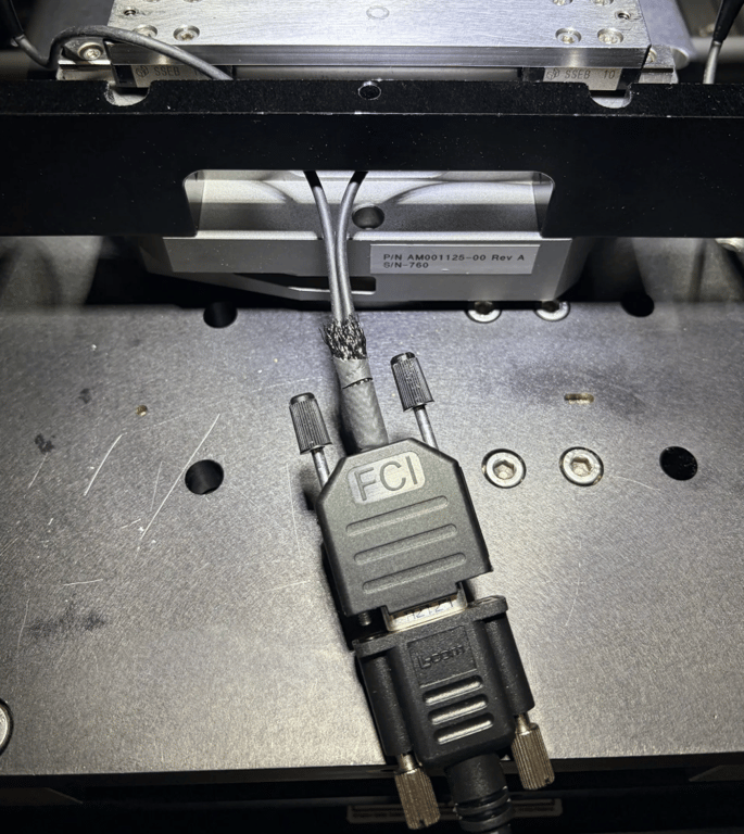 Cable connected to the piezo sensors (from the modue manual)