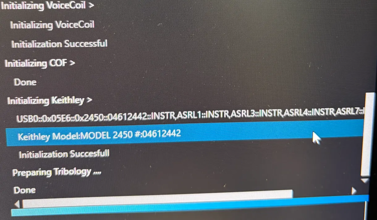 The keitlhey Model is properly detected and ready to use.