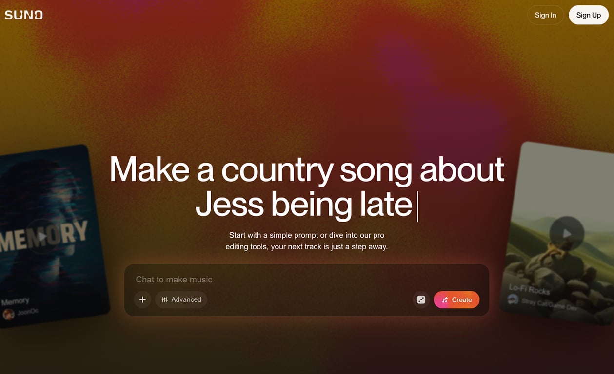 Suno AI Music Generator – Best for Full Songs With Vocals