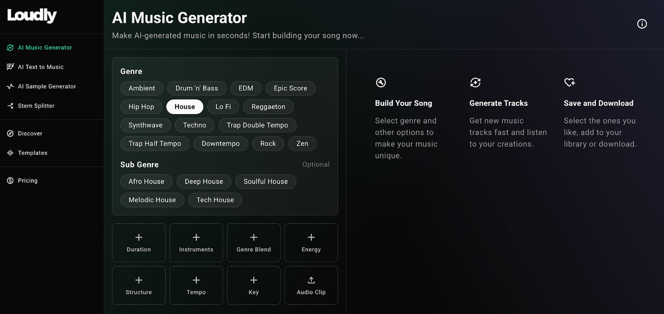 Loudly AI Music Generator – Simple Music for Commercial Needs