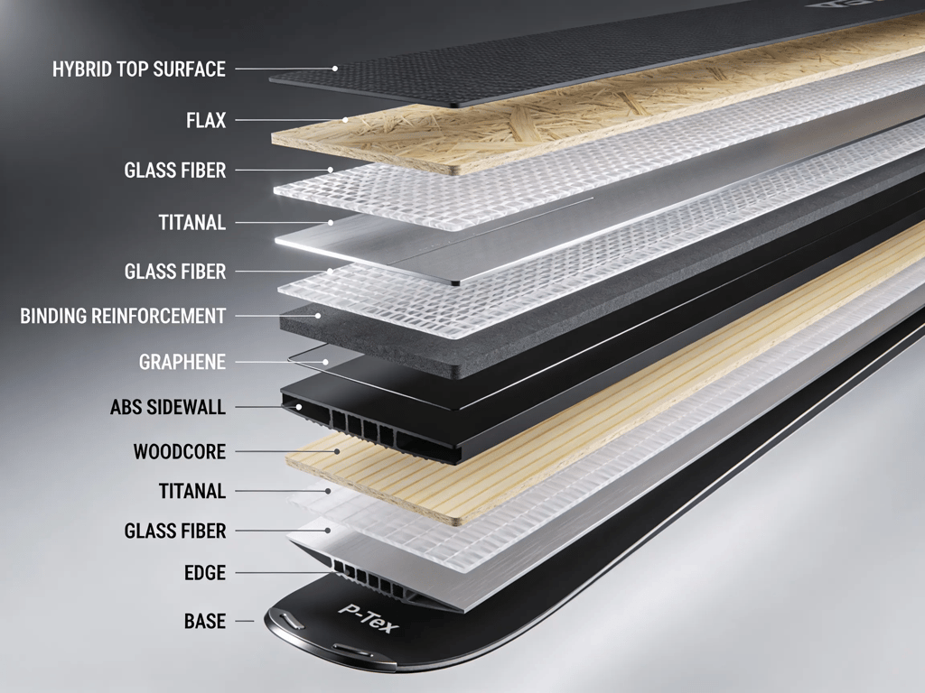  traditional ski construction layers