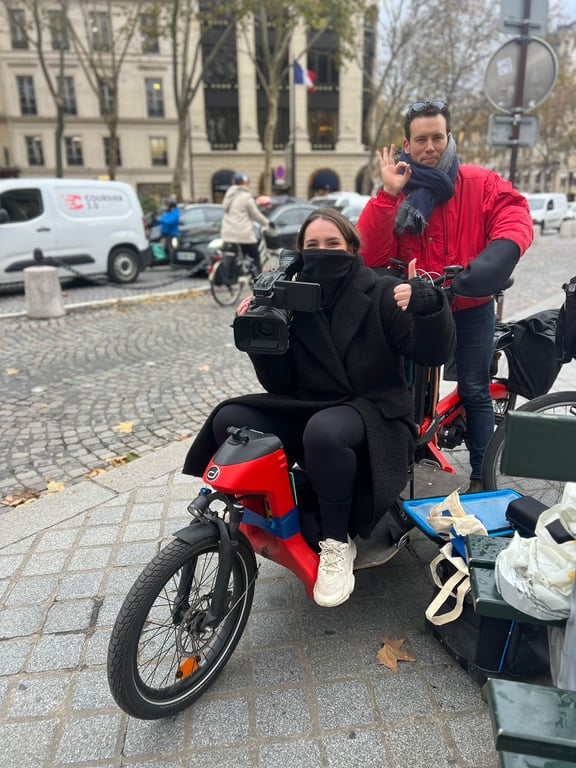 Auriane, avant le départ pour filmer Cinquante Euros