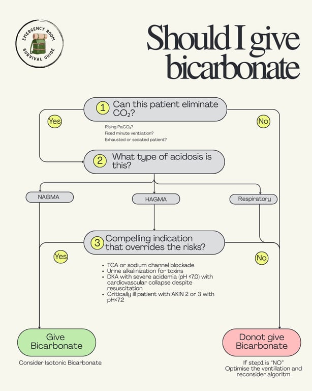 Decision tree to help guide bicarbonate choice