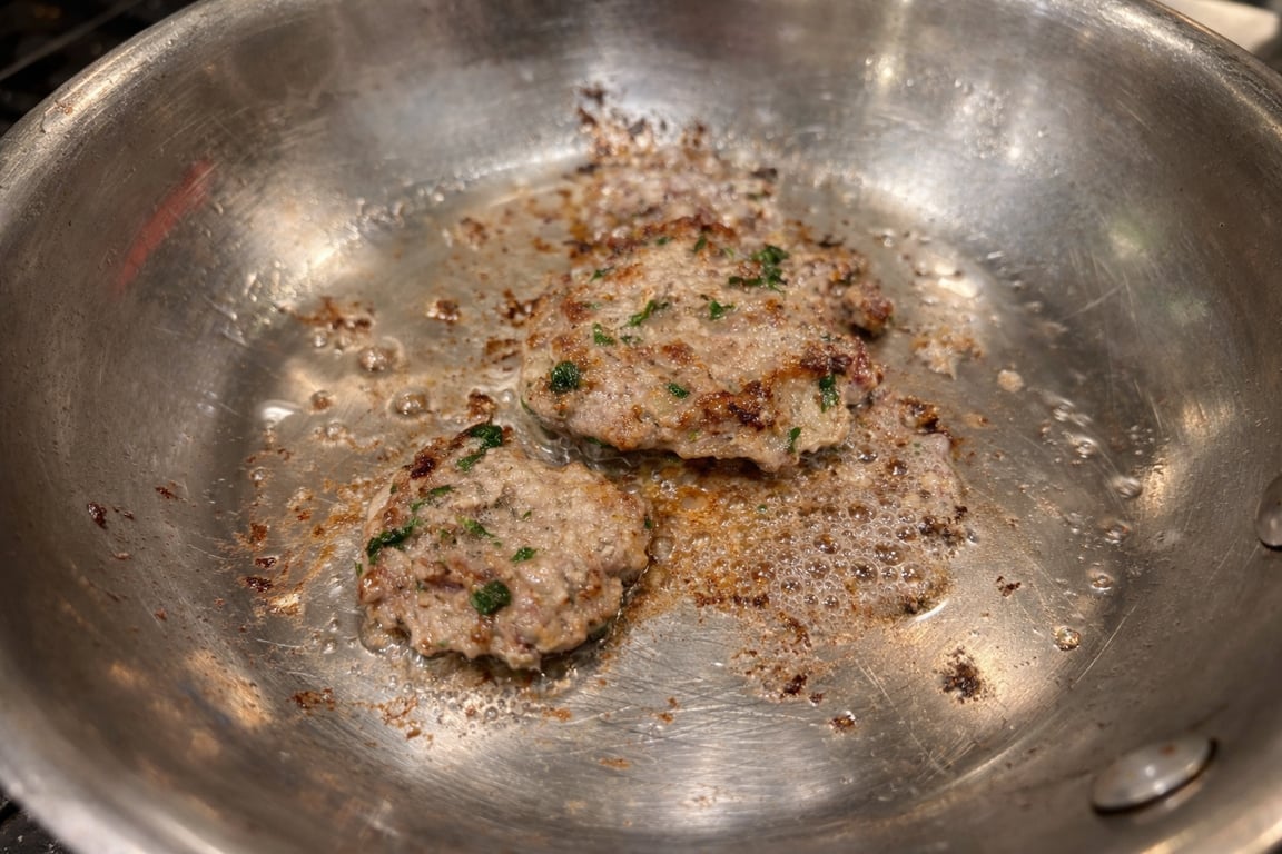 A quick test patty tells you everything—salt, texture, balance—before committing to the full batch.