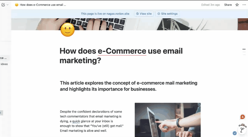 Notion block background color options
