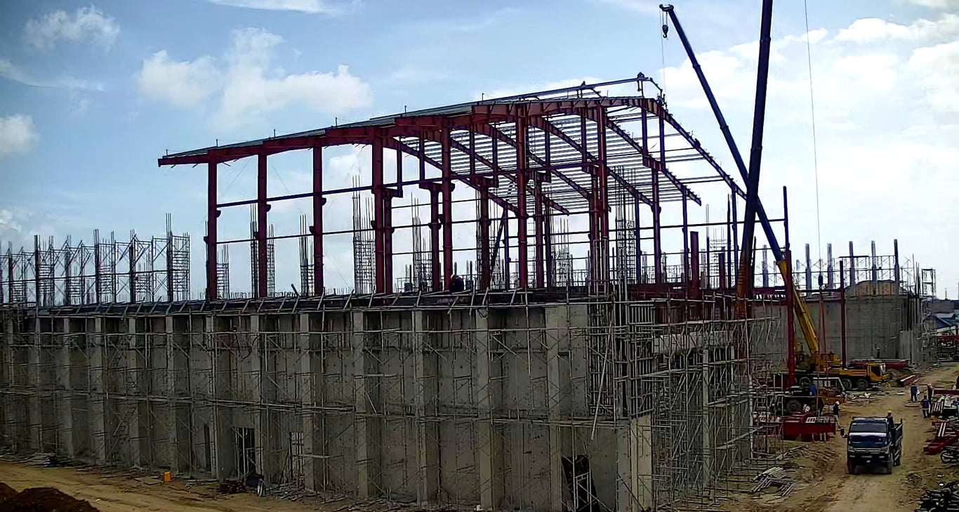 Pellet storage facility under construction near Nam Vân Phong Port, scheduled for completion in Q2 2026