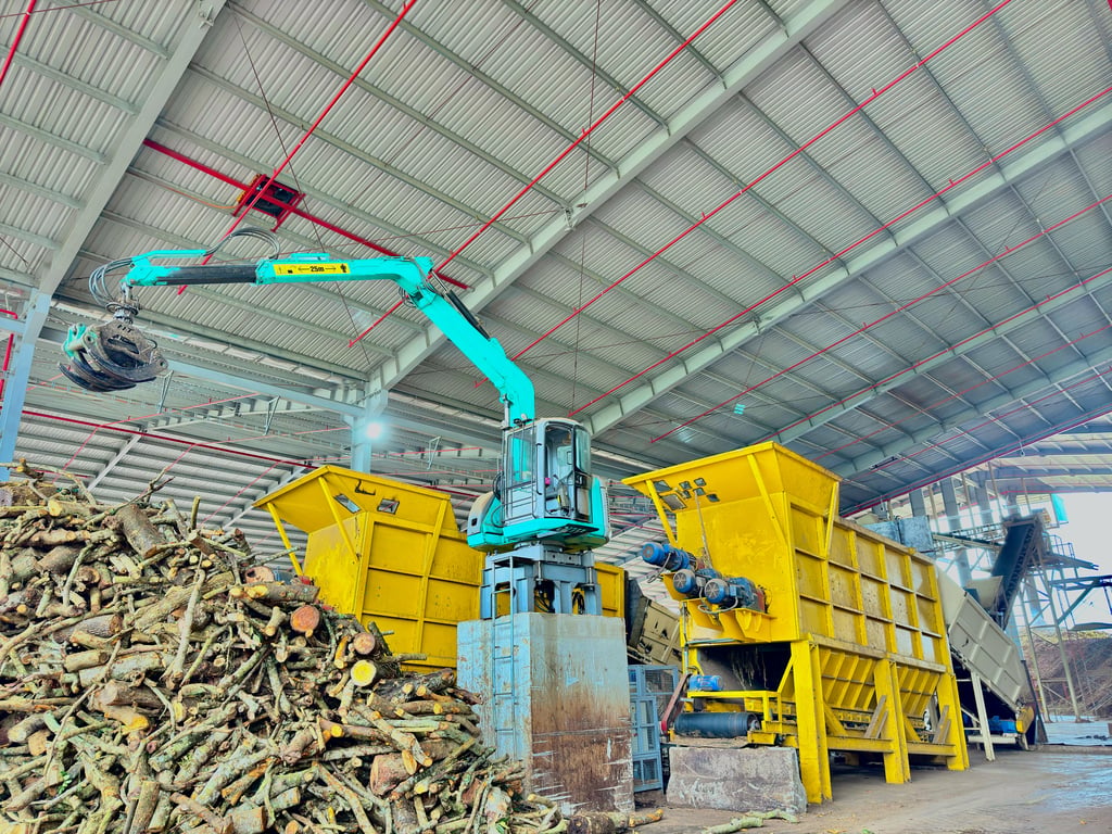Raw material handling and operational activities at Ayo Biomass’s M’Drắk facility