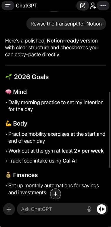 Follow-up prompt using ChatGPT