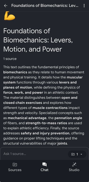 The Chat interface provides an intelligent overview of your sources