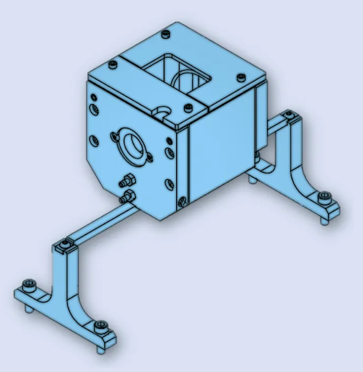 Liquid Container mounted on the support bracket
