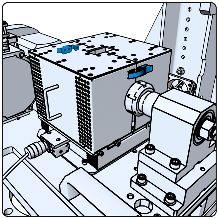 A white machine with black dots AI-generated content may be incorrect.