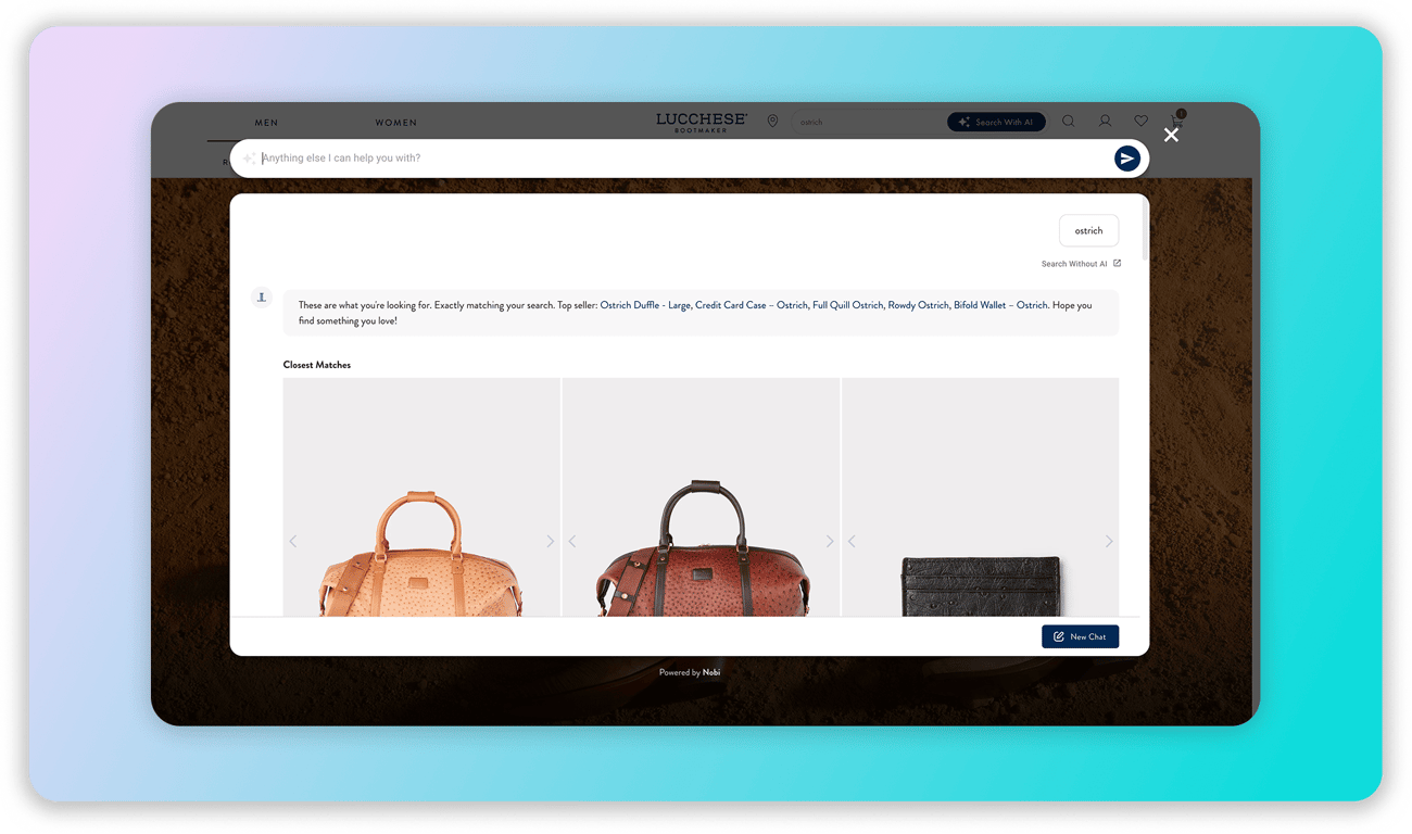 Nobi as an overview on lucchese.com