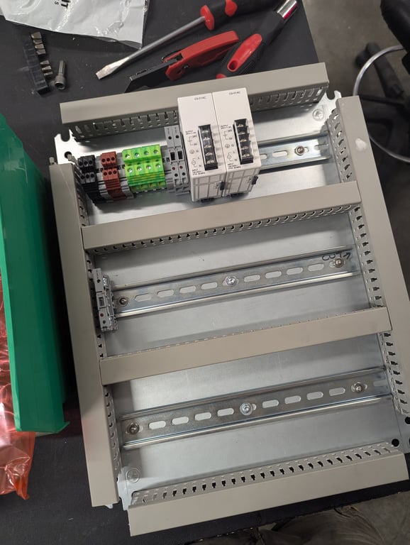 New control box completed backplate.