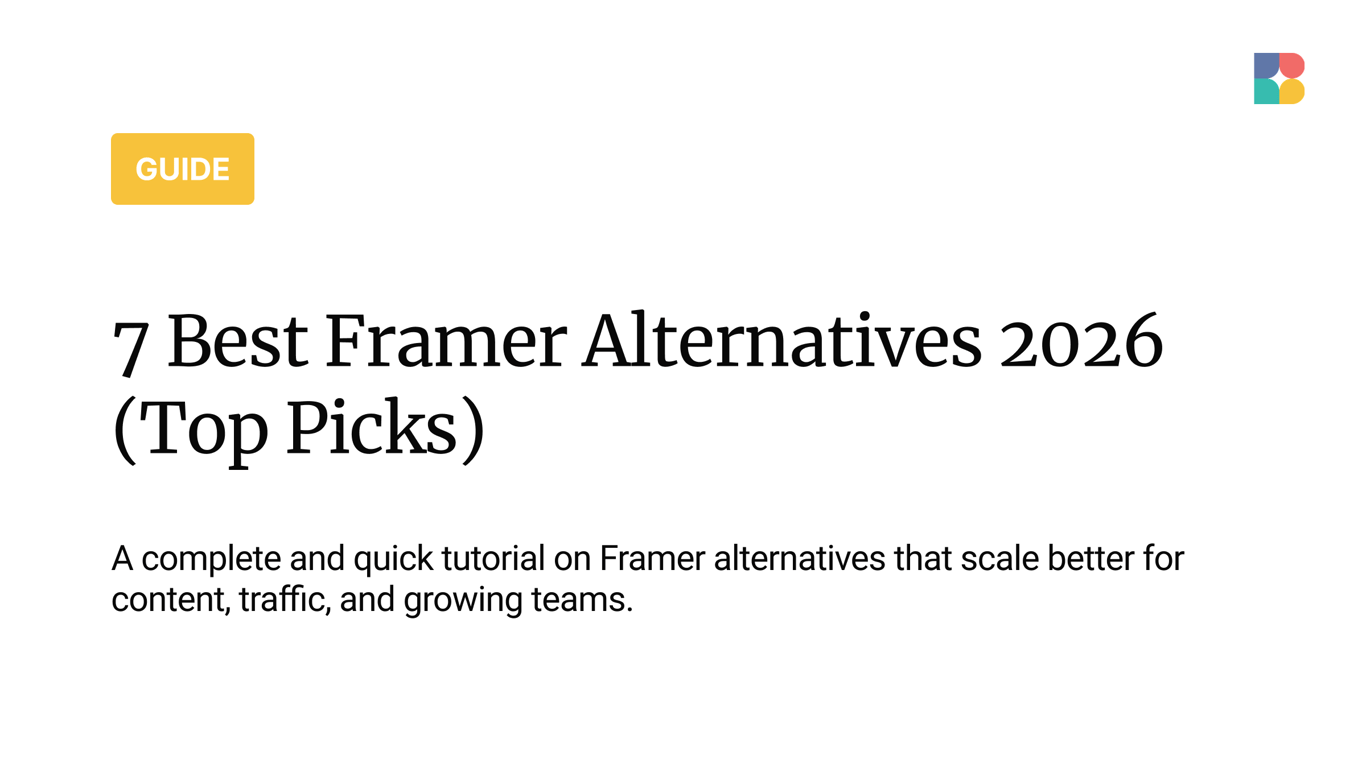 7 Best Framer Alternatives 2026 (Hands-Down Top Picks)