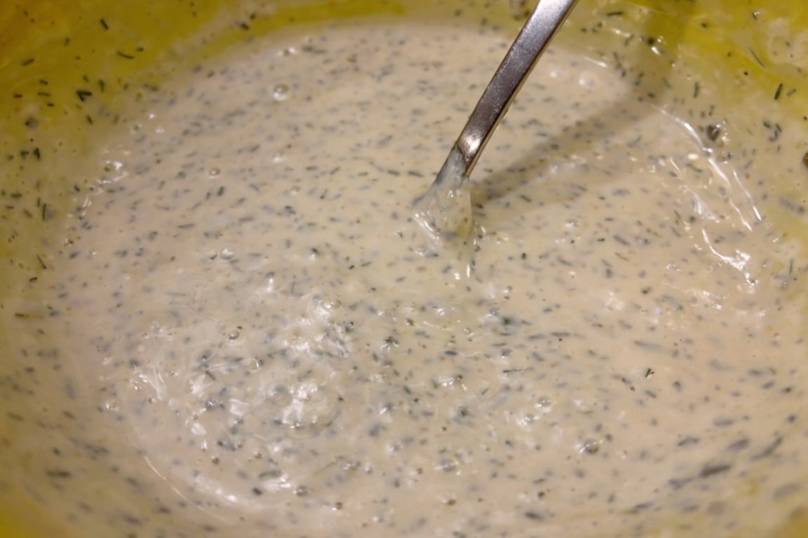 Sweet, sour, briny, and balanced. This sauce improves as it sits.