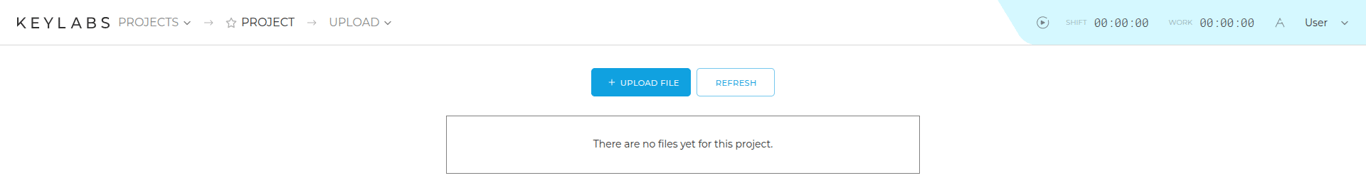Upload tab