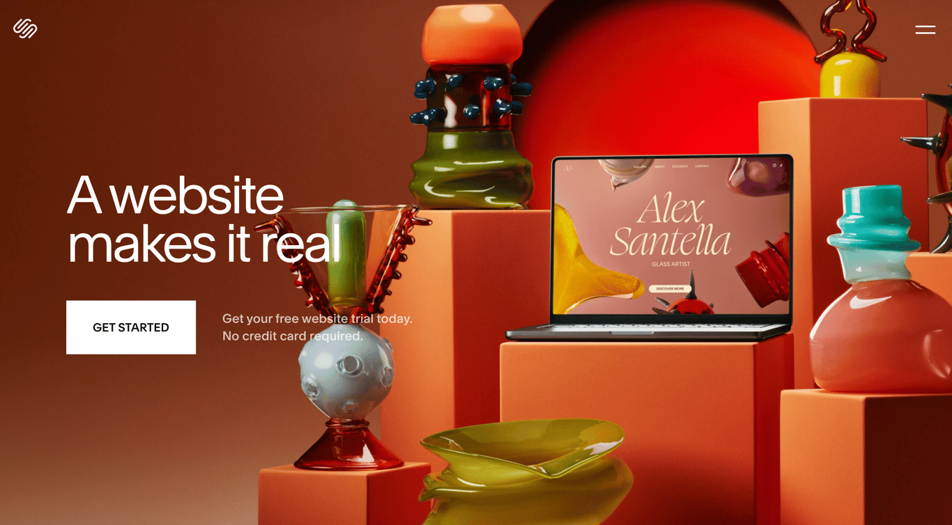 Squarespace website editor dashboard