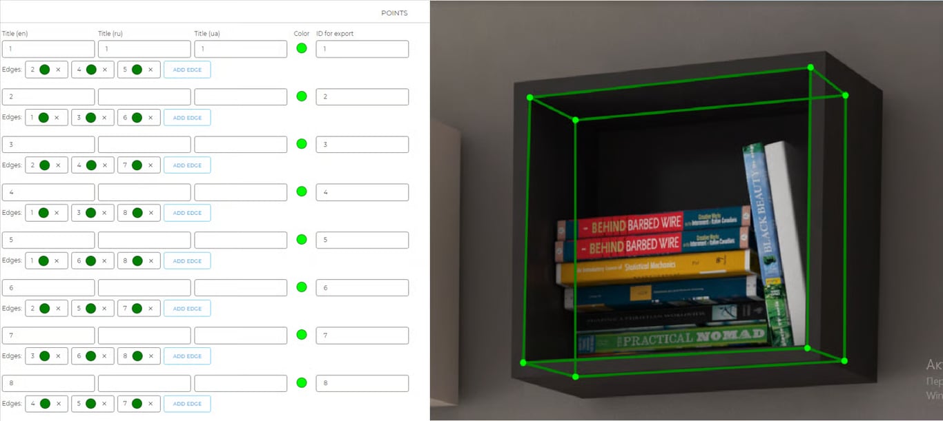 Example of Mesh points setting