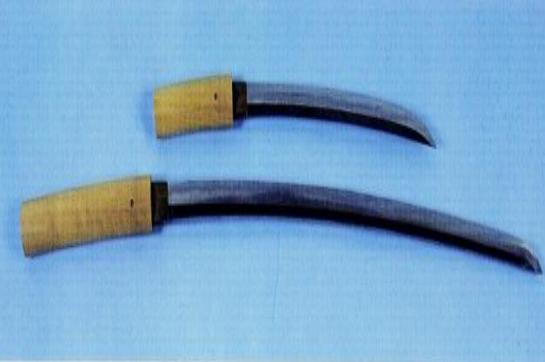 脫國時攜帶的刀 新島脫國時所持有的實物