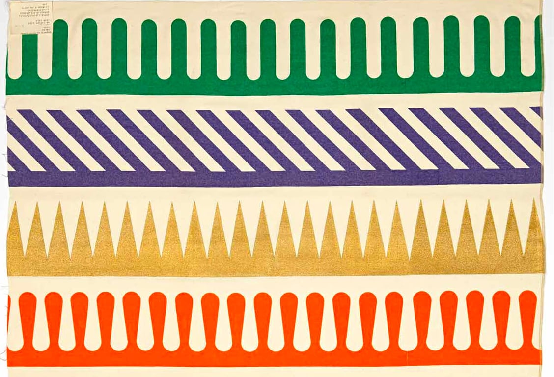 A large-repeat upholstery pattern by Alexander Girard’, 1964