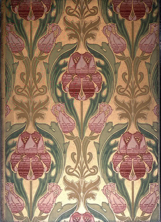 Art Nouveau wall paper design