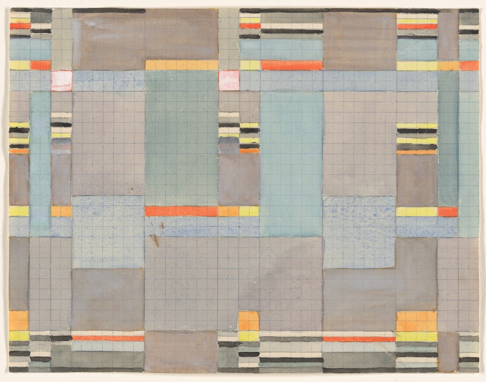 Design for double-woven cloth Gunta Stölzl (in MoMA)