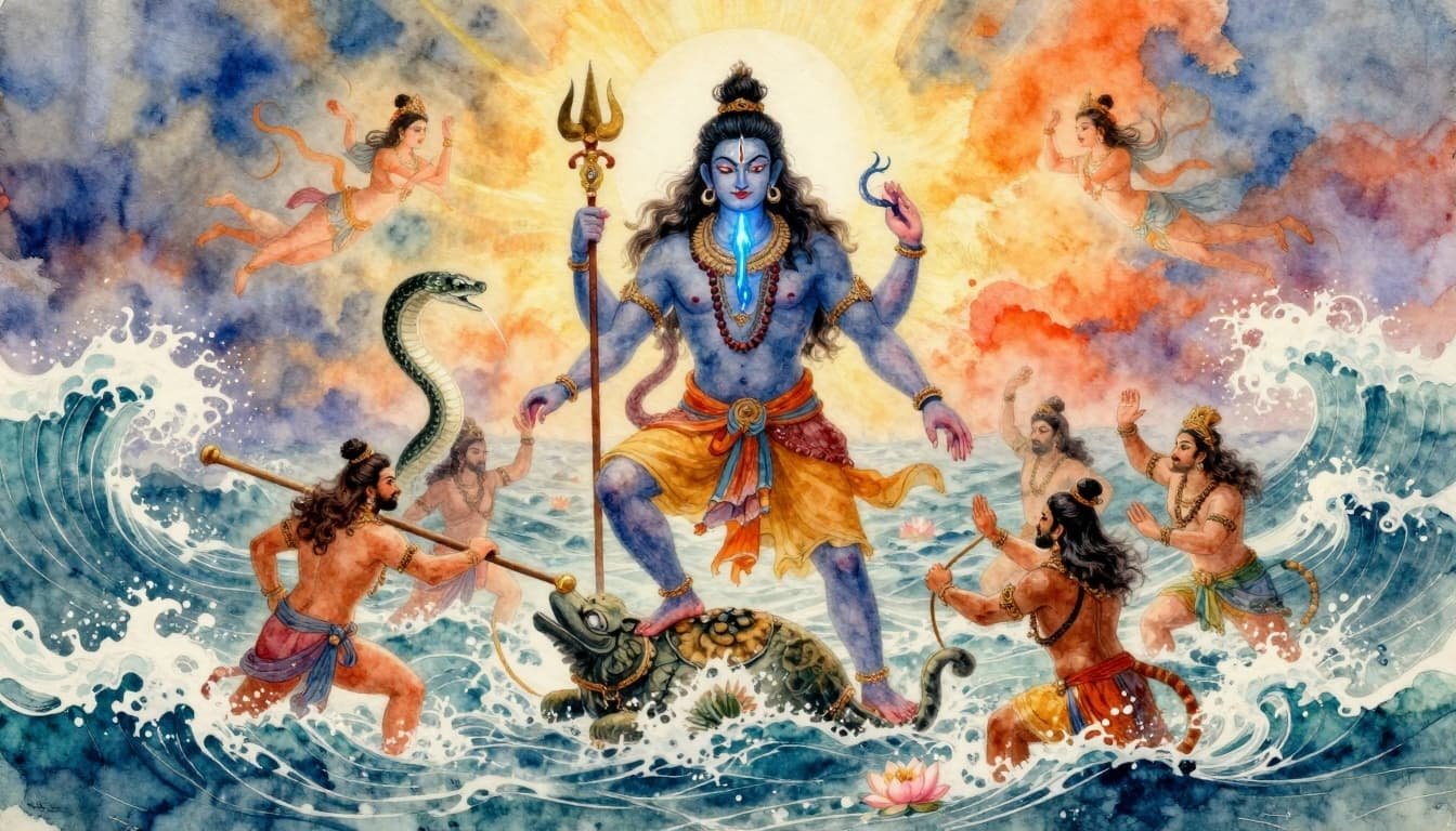 Shiva Drinking Poison Story: How Lord Shiva Saved the World on Mahashivratri