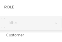 Role in the "Users" window - Customers