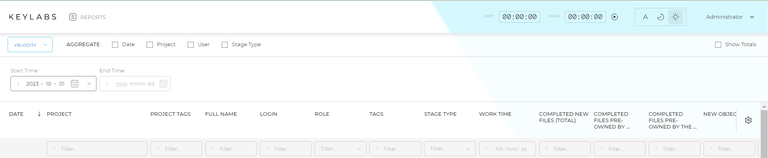 Velocity report page 