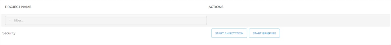 Different modes available for working on a project.