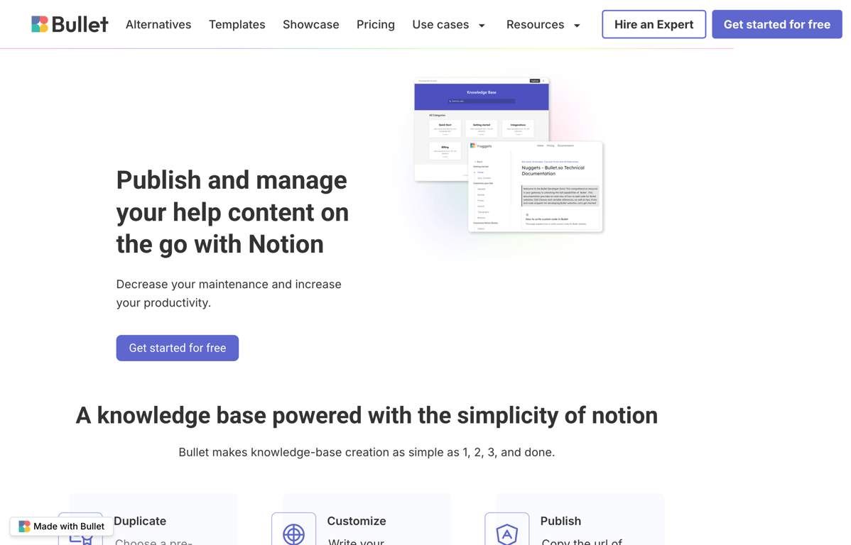 Bullet.so AI knowledge base
