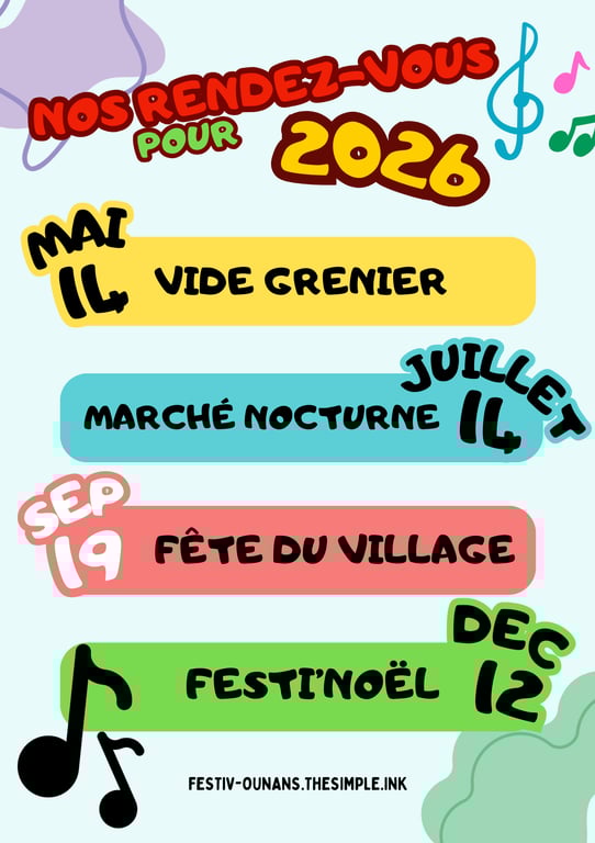 Nos rendez-vous 2026