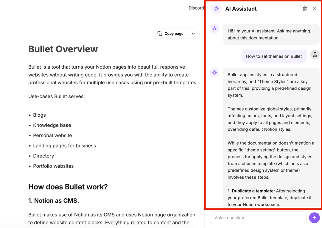 BunnyDesk AI dashboard showing AI search and auto-generated FAQs